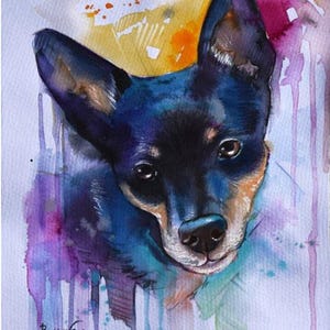 Dipinto personalizzato per animali domestici: ritratto di cane o gatto ad acquerello personalizzato, ritratto di animale dipinto a mano da foto, regalo unico per animali domestici, regalo personalizzato