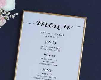 pix Menu Cards For Buffet wedding buffet menu etsy