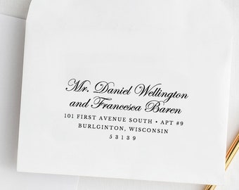 Printable Envelope Addressing Template, Wedding Envelope Addressing Template, Calligraphy Script Wedding Envelope, Editable in Templett