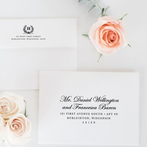 Printable Envelope Addressing Template, Wedding Envelope Addressing ...