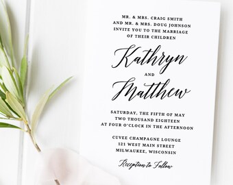 Printable Templates Invitations by DarlingPaperieStudio on Etsy