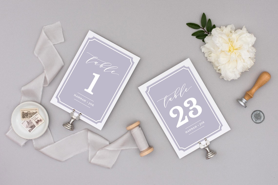Wedding Table Numbers Printable Table Numbers Template - Etsy