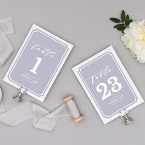 Wedding Table Numbers Printable Table Numbers Template - Etsy