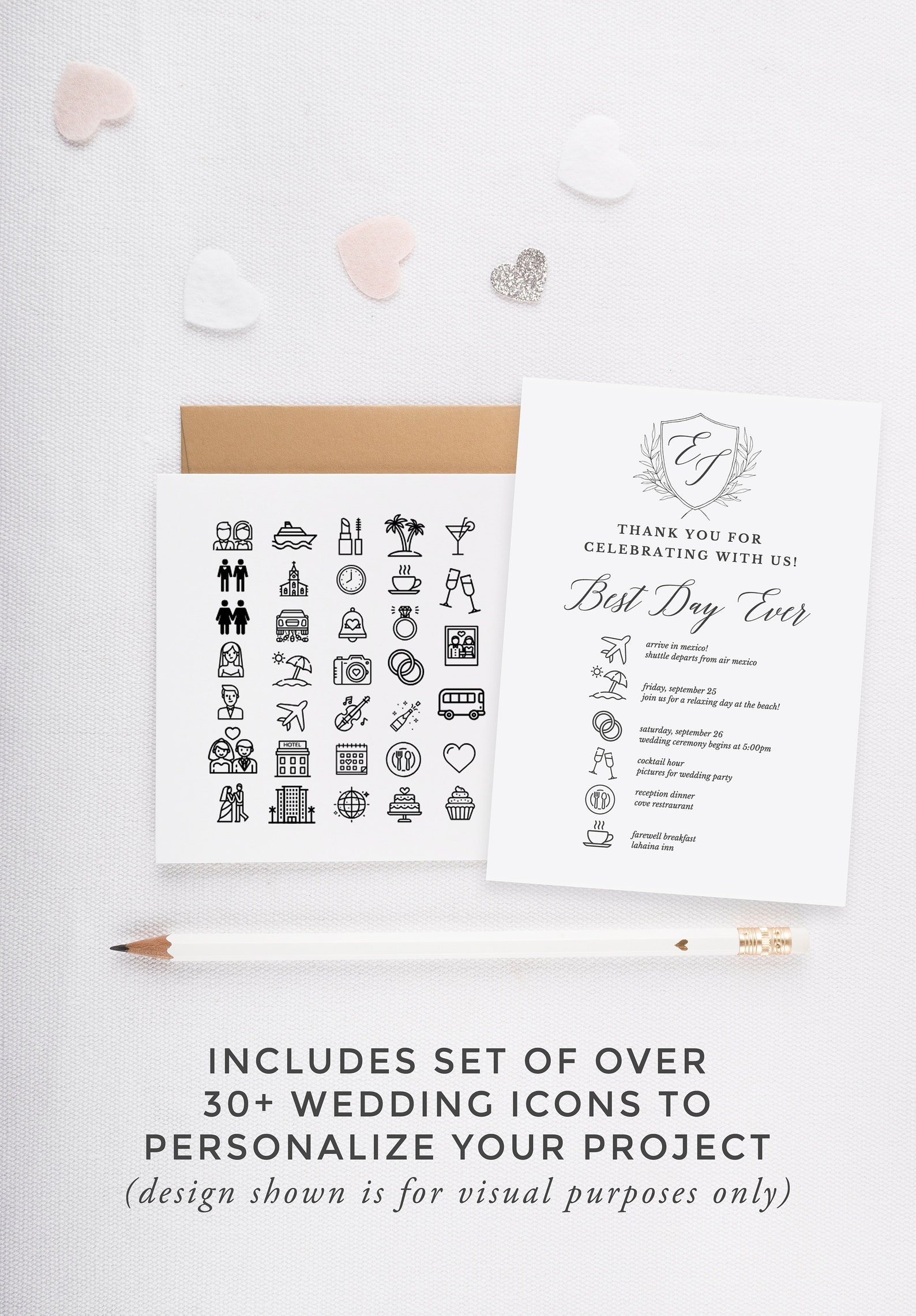 Printable Wedding Itinerary Template Wedding Weekend - Etsy