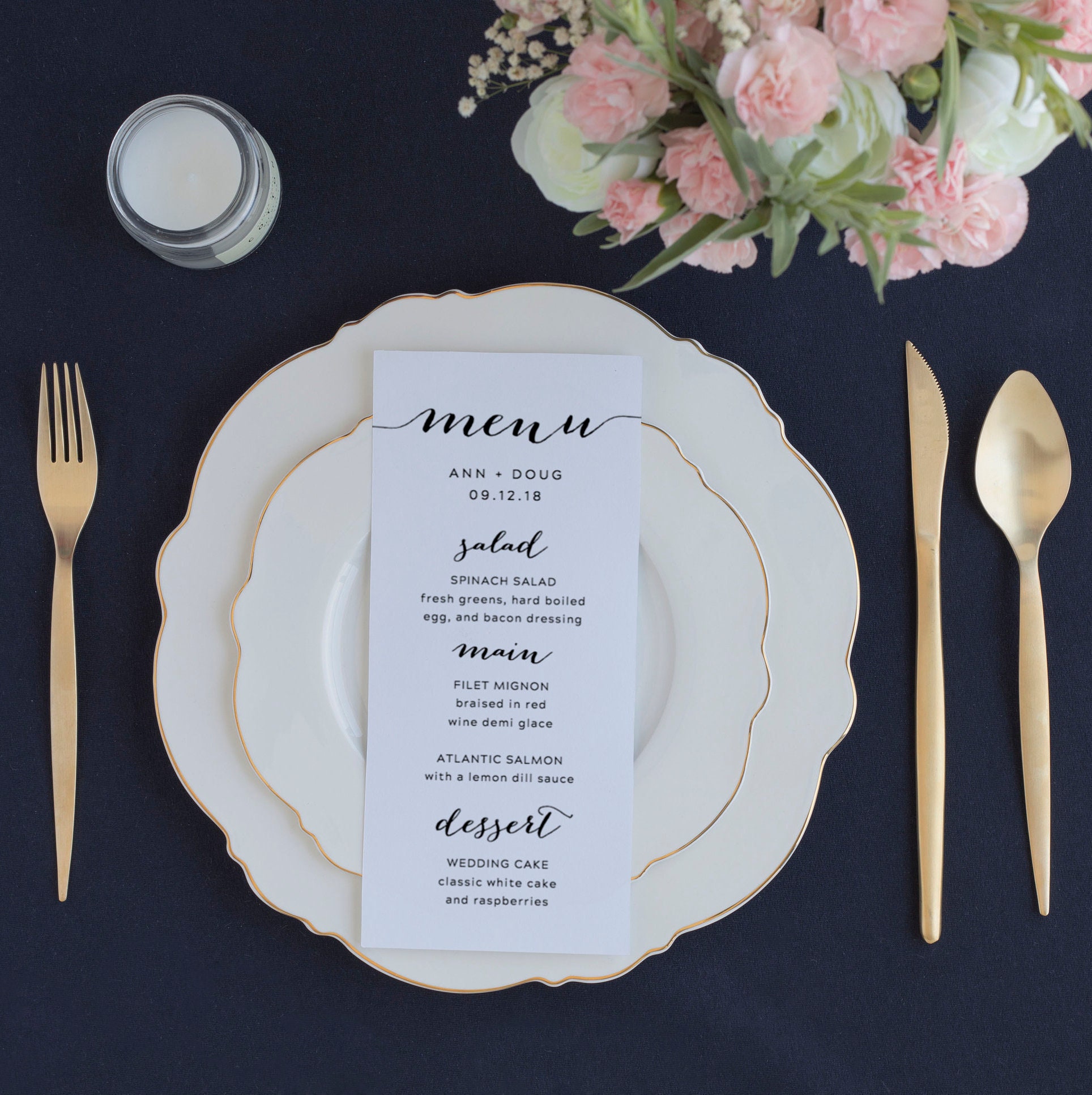 Printable Wedding Menu Wedding Menu Template Menu Cards Etsy Printable Wedding Menu Wedding Menu Template Menu Cards Etsy