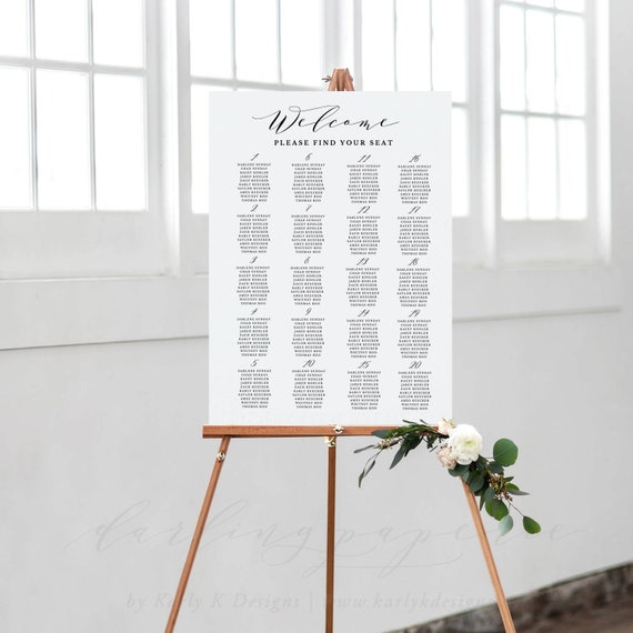 Wedding Seating Chart Template