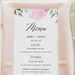 Printable Wedding Menu Template Wedding Menu Printable - Etsy