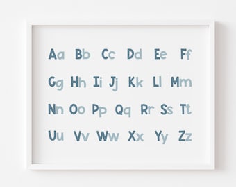 Printable Alphabet Upper and Lower Case Trace and Color - Etsy