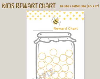 Reward Chart Printable, Reward Chart For Kids, Instant Download Reward Chart,PDF File Digital Download