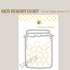 Reward Chart Printable, Reward Chart For Kids, Instant Download Reward Chart,PDF File Digital Download