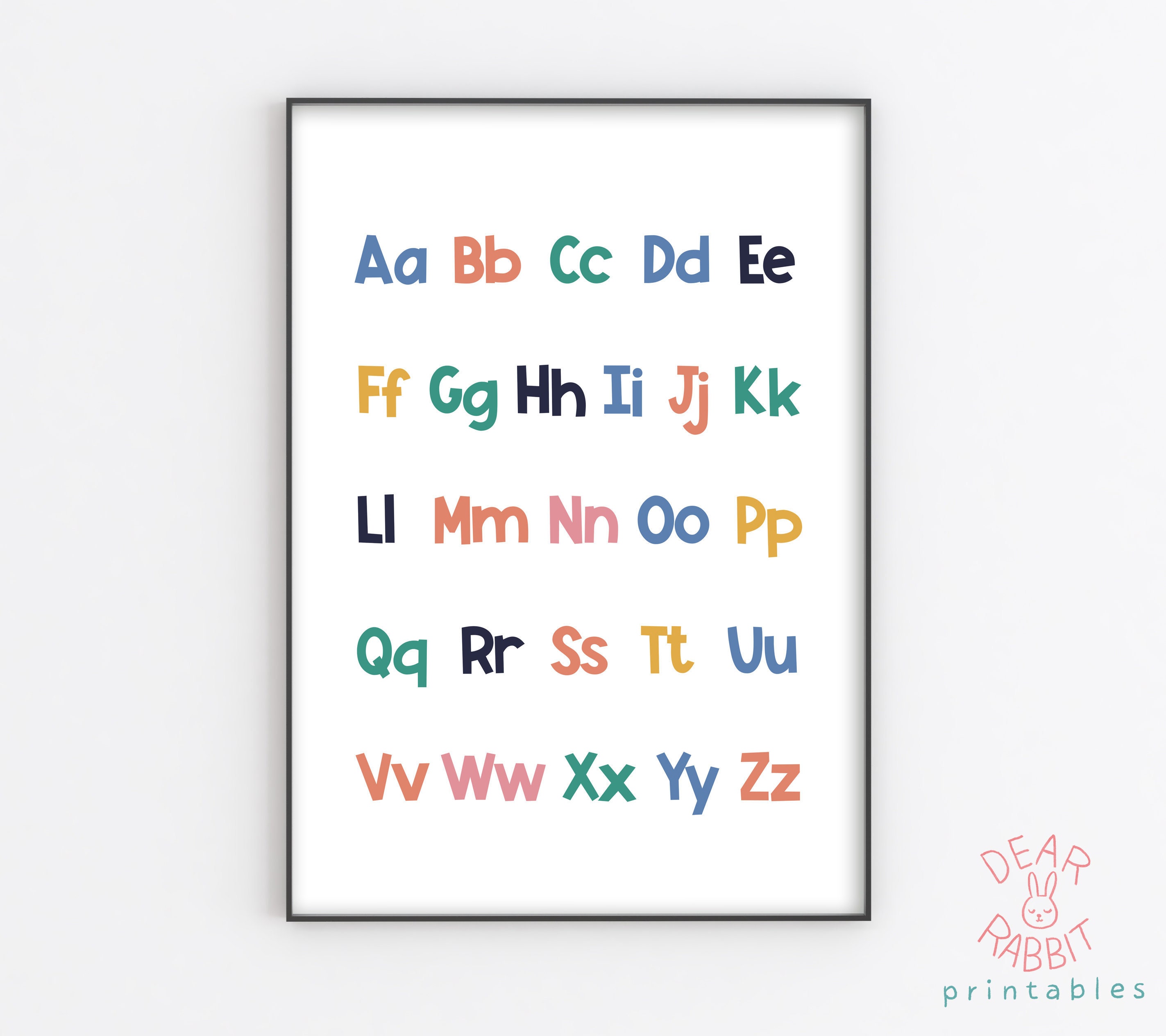 Alphabet Printable, ABC Poster, Alphabet Wall Art, ABC Wall Art, ABC