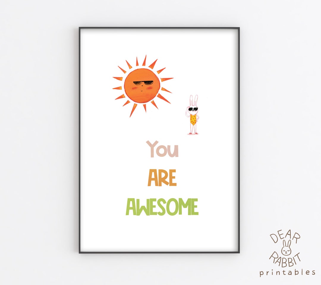 You Are Awesome Printable,nursery Quote Print,you Are Awesome Sign,kids