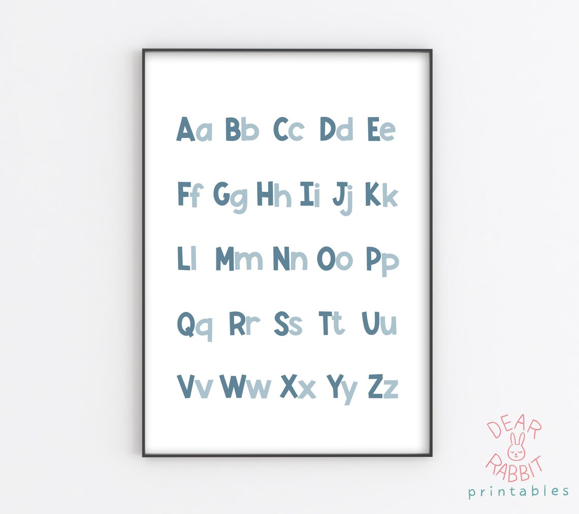 Alphabet Printable, ABC Poster, Alphabet Wall Art, ABC Wall Art, ABC ...