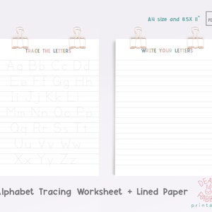 Alphabet Tracing Worksheets,Alphabet Letter Tracing,Printable Homeschool Worksheet,Printable Alphabet Upper and Lower Case,ABC Worksheets