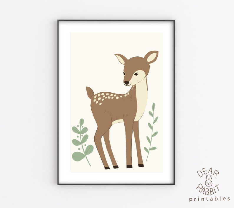 Deer Print,kids Poster,deer Nursery Art, Printable Kids Art,animal Nursery Print, Printable