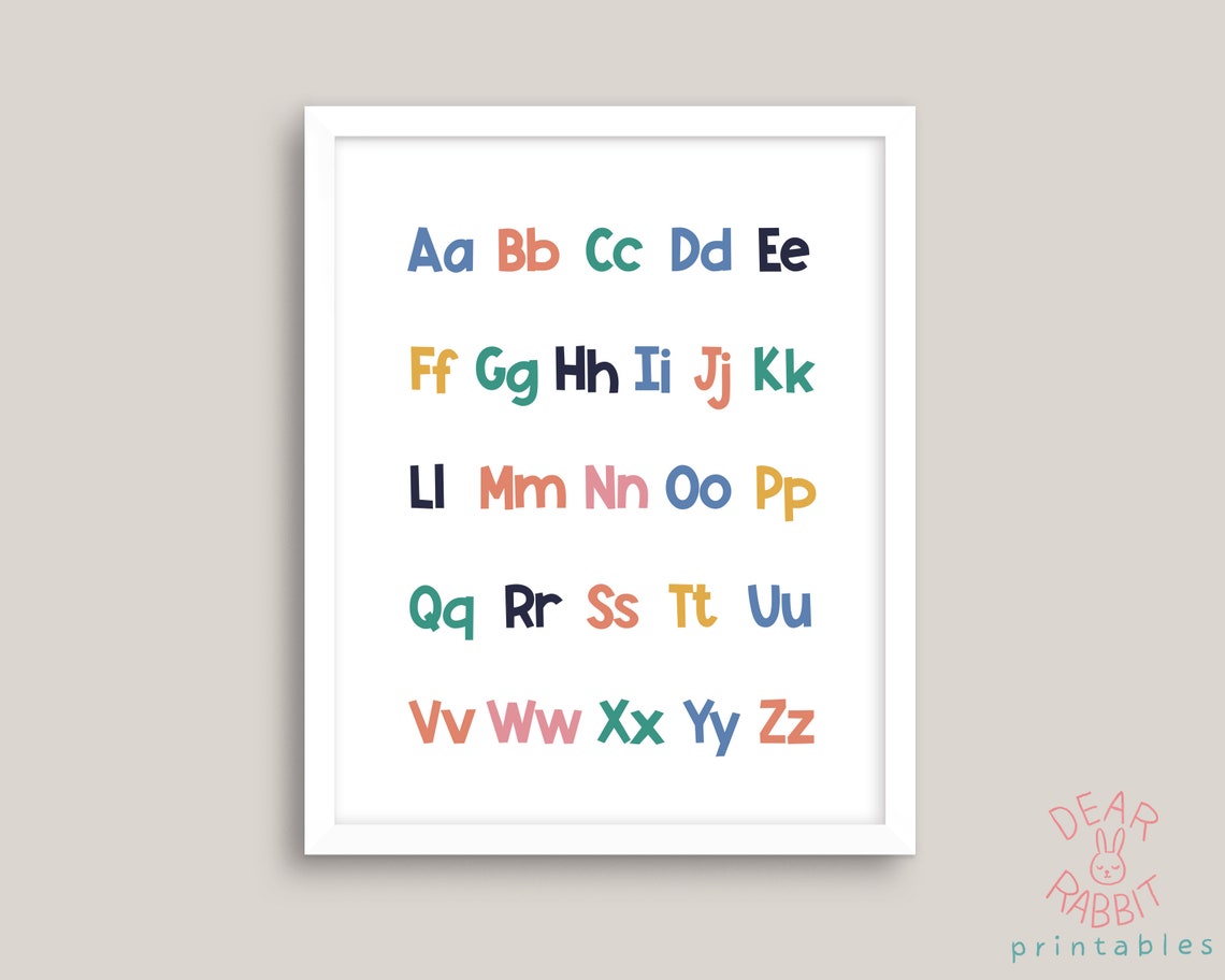 Alphabet Printable, ABC Poster, Alphabet Wall Art, ABC Wall Art, ABC ...