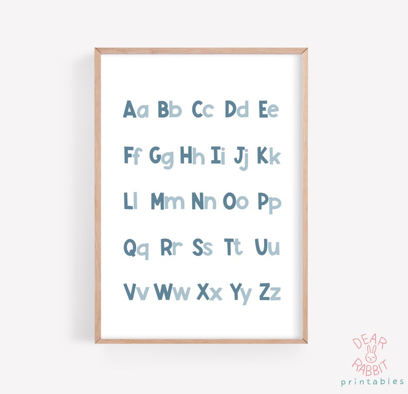 Alphabet Printable, ABC Poster, Alphabet Wall Art, ABC Wall Art, ABC ...