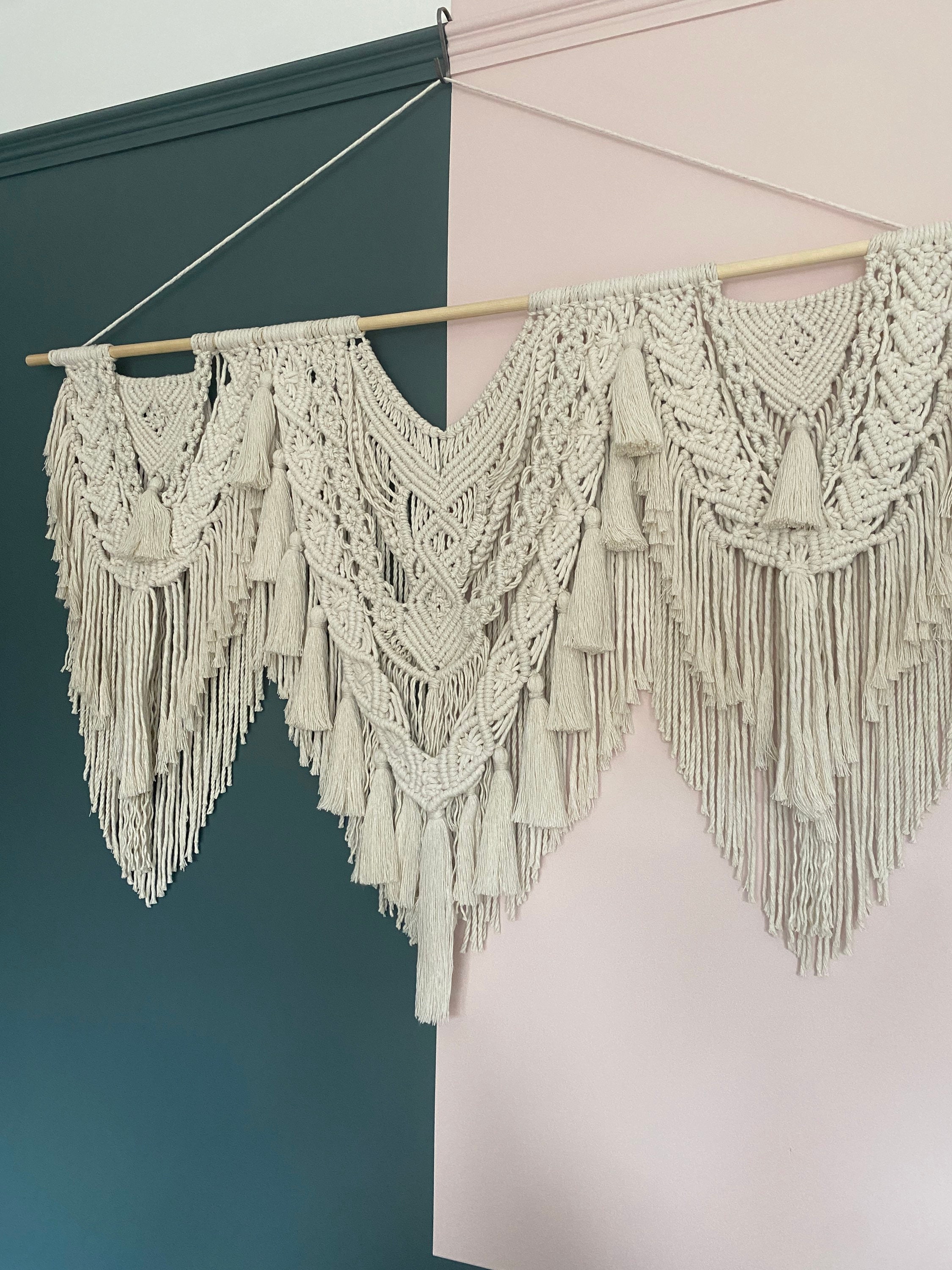 XL Large Macrame Wall Hanging Headboard Etsy