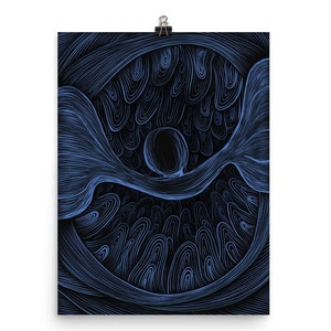 Trippy poster Hanging Over Another Dimension, conceptual art, surrealism art print