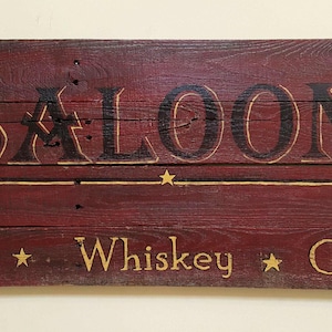 Vintage Style Saloon Sign