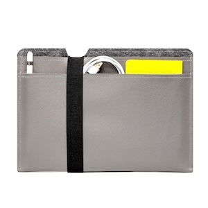 Custodia fatta a mano per Remarkable Paper Pro/Remarkable 2/Remarkable 1 - Custodia per tablet grigia con feltro imbottito e chiusura con elastico