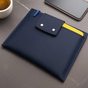 Protective Tablet Case with Extra Pocket for Supernote Nomad / Supernote Manta - Navy Tablet Sleeve Case with Padded Felt & Flap Closure