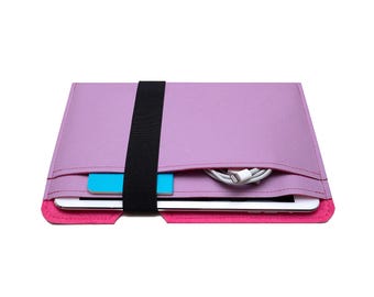 Custodia fatta a mano per Supernote Nomad / Supernote Manta - Custodia per tablet rosa con feltro imbottito e chiusura con elastico