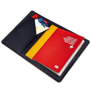 Nicht-Leder-Pass-Cover-Halter - Reisedokument-Organizer - Handgefertigte Passhülle mit Taschen. Grausamkeitsfreie Abdeckung, Tierfrei