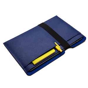 Handmade Cover for Supernote Nomad / Supernote Manta - Blue Tablet Sleeve Case with Padded Felt & Elastic Band Closure