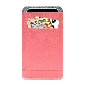 Handyhülle mit Kartenhalter. Kompatibel mit Google Pixel 9, Pro, XL, 8, Fold. Benutzerdefinierte Größe verfügbar. Pinke Hülle mit Kartenfach