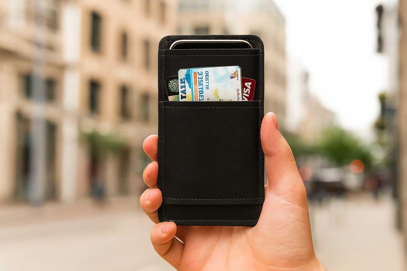 Fairphone Sleeve with Card Holder – Fits Fairphone 6, 5, 4, 3 – Padded Phone Pouch, Custom Size Available image 4