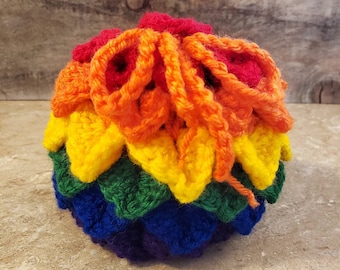 Pride Flag Dragon Scale Pouch, Dice Bag, Rainbow, LGBT, Dragon Egg, Fantasy, LARP, Role Play, RPG, Table Top