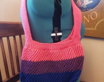 Bi Bisexual PRIDE Flag Bag, Farmer's Market Bag, Reusable Bag, Shoulder Bag, Shopper Bag, Beach Bag, Mesh Tote