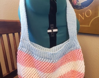 Trans Transgender PRIDE Flag Bag, Farmer's Market Bag, Reusable Bag, Shoulder Bag, Shopper Bag, Beach Bag, Mesh Tote