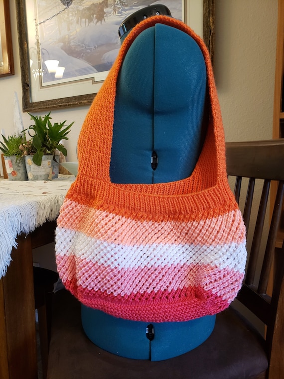 Lesbian Sapphic WLW PRIDE Flag Bag, Farmer's Market Bag, Reusable Bag, Shoulder Bag, Shopper Bag, Beach Bag, Mesh Tote