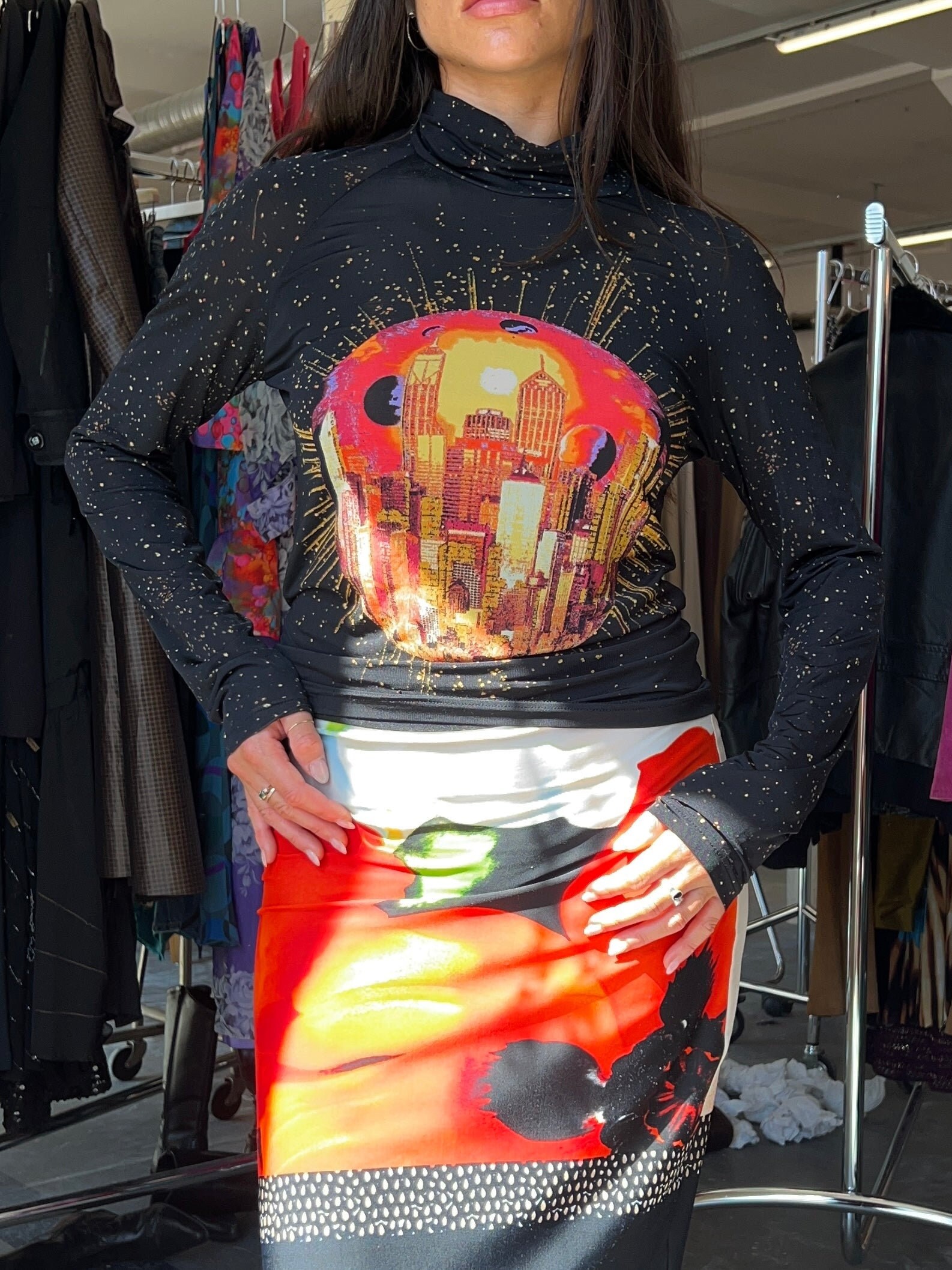 KENZO Space Polo Neck Top Designer Vintage Rare Italian Etsy