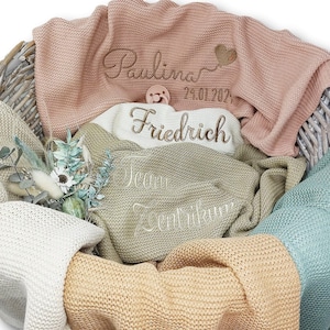 Baby blanket embroidered with name / baby blanket personalized / baby blanket as a birth gift / baby blanket personalized / baby gift