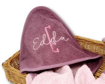 Hooded towel embroidered with name / gift for birth / gift for baptism / christening gift / gift 1st birthday