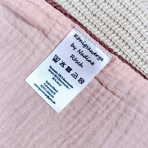 Manta de bebé de muselina / tejida con nombre bordado / manta de bebé tejida / manta de bebé personalizada con nombre / regalo de bebé / regalo de bautizo imagen 5