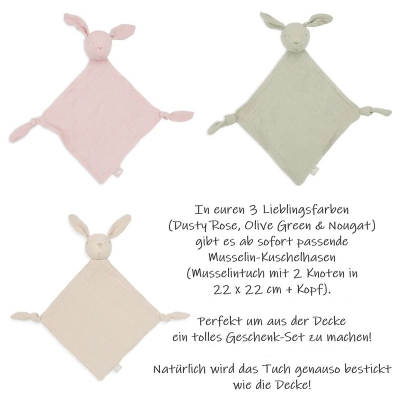 Babydecke 5 Farben personalisiert / Babydecke Strick / Babydecke mit Namen / Babygeschenk / Taufgeschenk / Geschenk zur Geburt Bild 4