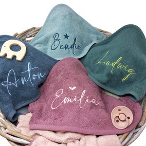 Hooded towel embroidered with name / Gift for birth / Personalized hooded towel / Christening gift / Baby gift with name
