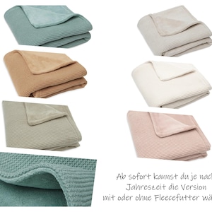 Babydecke mit Namen bestickt / Strickdecke Baby / Taufgeschenk / Babydecke personalisiert Babygeschenk Taufe / Geschenk zur Geburt Bild 11