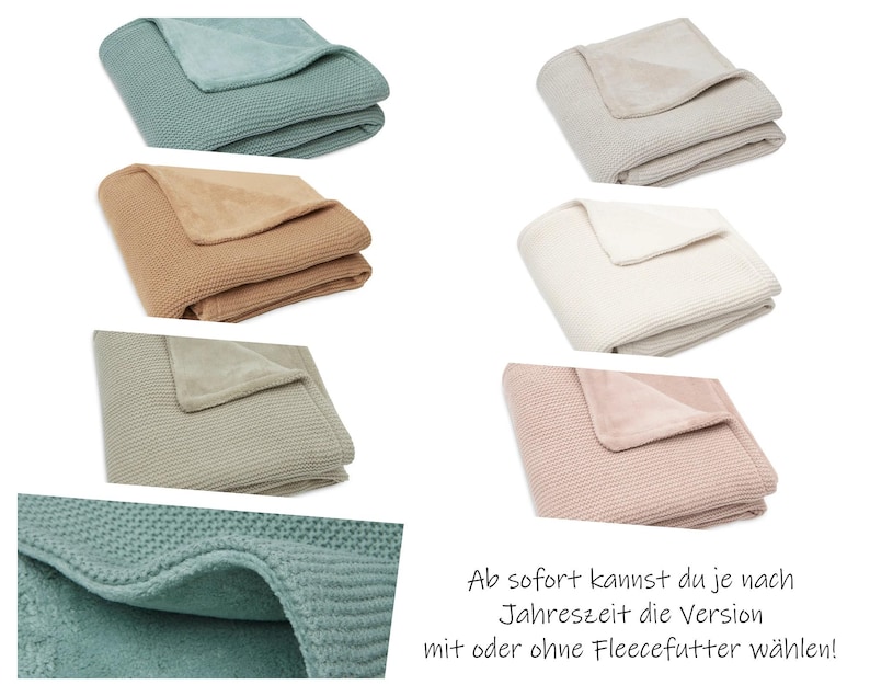 Babydecke mit Namen bestickt / Strickdecke Baby / Taufgeschenk / Babydecke personalisiert Babygeschenk Taufe / Geschenk zur Geburt Bild 11