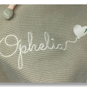 Baby blanket embroidered with name / baby blanket personalized / baby blanket as a birth gift / baby blanket personalized / baby gift image 3