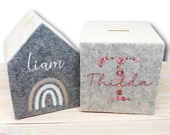 Money box with name / money box personalized / baby gift birth / gift children's birthday