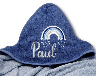 Hooded towel embroidered with name / gift for the birth of a boy / hooded towel baby / baby gift boy