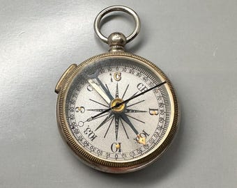 Antique Swiss Pocket Compass by Muller & Vaucher