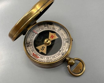 Antique British Compass by Francis Barker & Son, 'The Guide' Pat. No. 3360