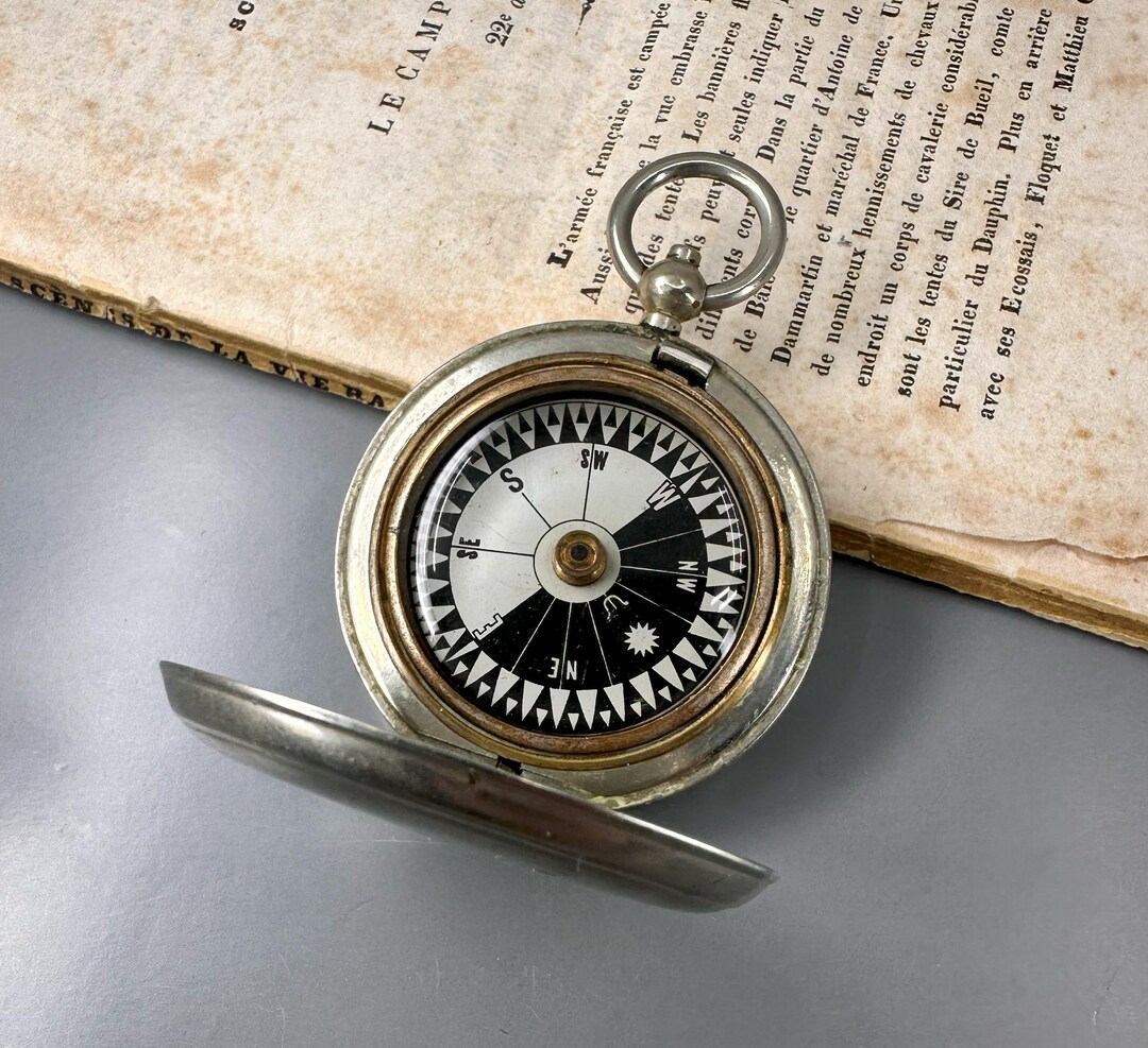 Antique Pocket Compass Mark V, Military British Compass, Dennison ...
