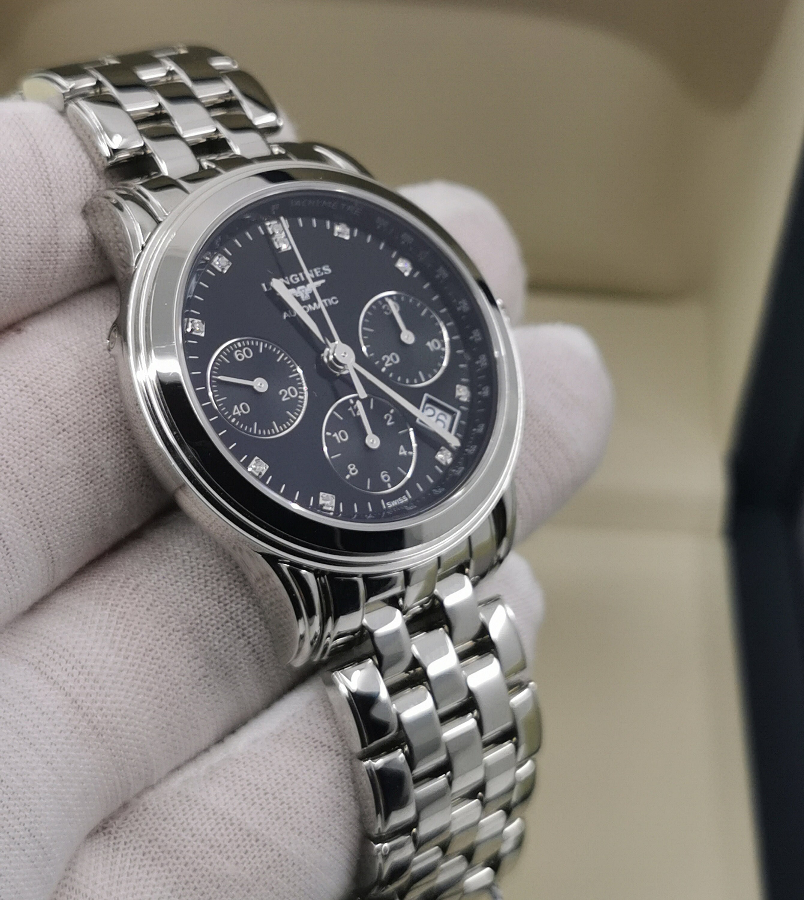 Longines Flagship Chronograph Black Diamond MEN'S WATCH | Etsy Australia